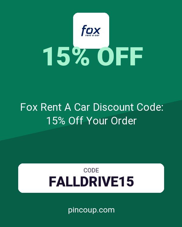Fox Rent A Car Discount Code: 15% Off Your Order