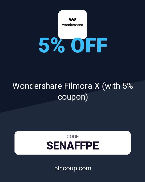 Wondershare Software: Wondershare Filmora X (with 5% coupon)
