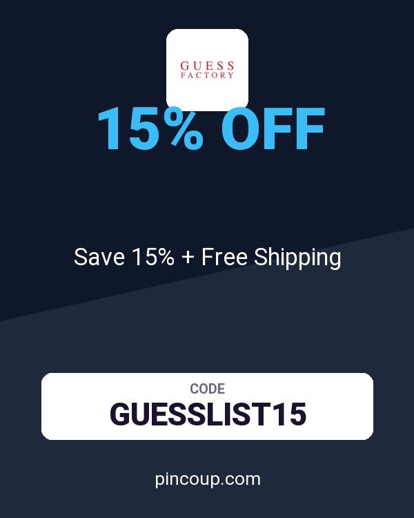 Guess Factory coupon: Save 15% + Free Shipping