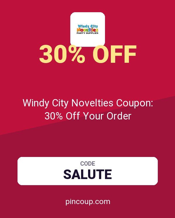 Windy City Novelties Coupon: 30% Off Your Order