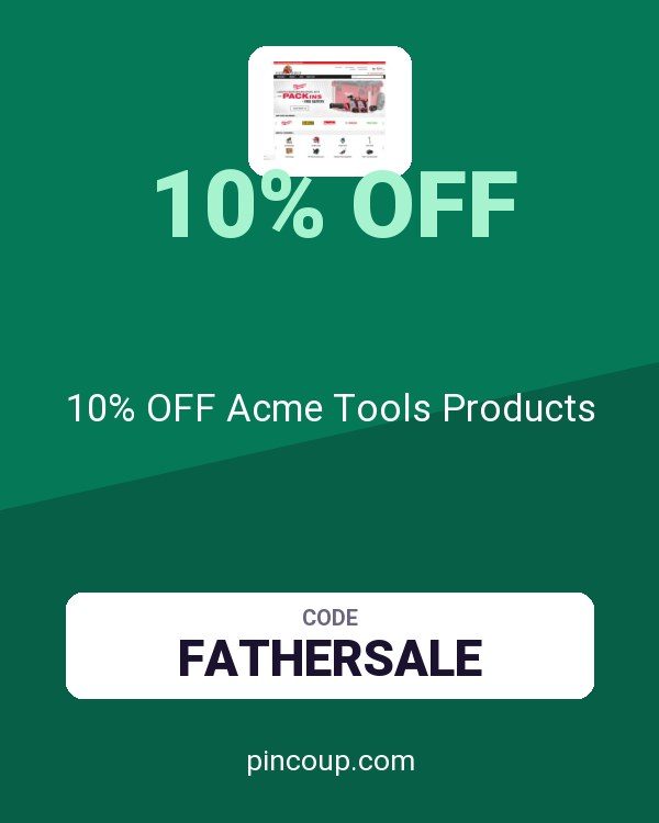10% OFF Acme Tools Products
