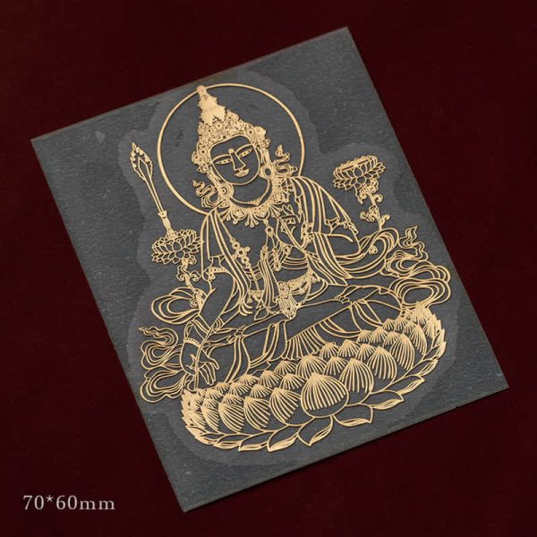 Buddha Stones 12 Chinese Zodiac Blessing Wealth Fortune Phone Sticker - Rabbit-Manjushri Bodhisattva / Large at buddhastoneshop