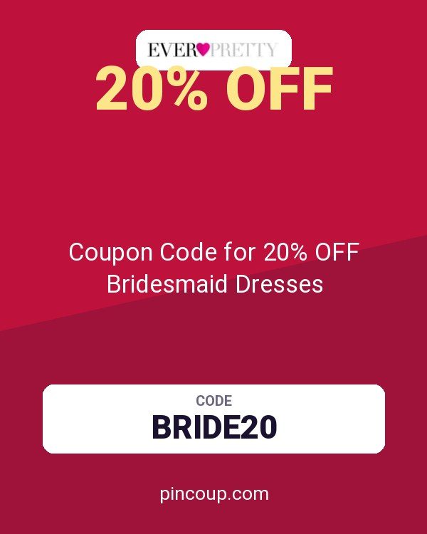 Ever-Pretty: Coupon Code for 20% OFF Bridesmaid Dresses