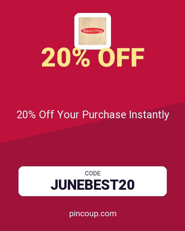 Melissa and Doug coupon: 20% Off Your Purchase Instantly
