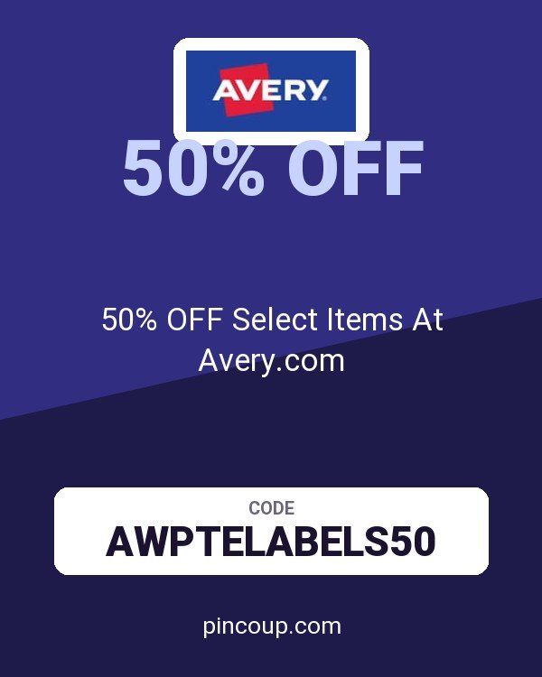 50% OFF Select Items At Avery.com
