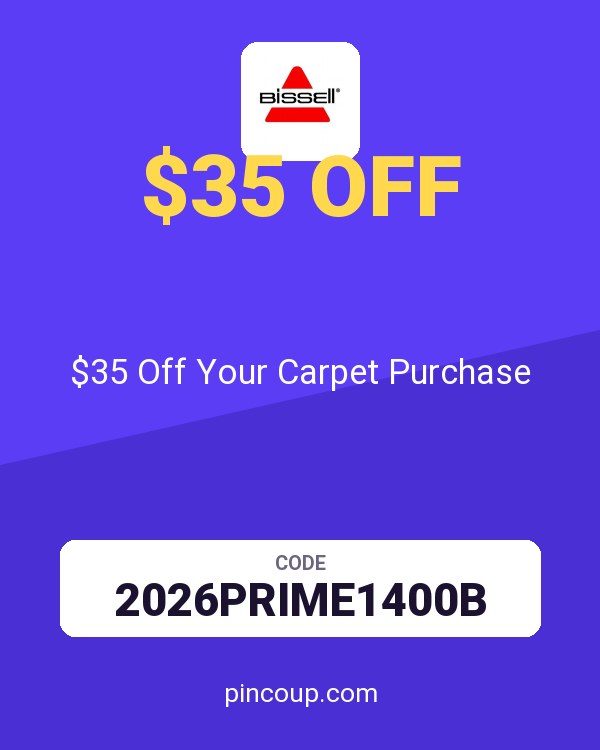 Bissell coupon: $35 Off Your Carpet Purchase