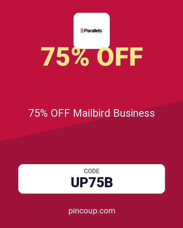Parallels | Mac & Windows Virtualization coupon: 75% OFF Mailbird Business