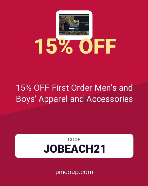 johnnie-O coupon: 15% OFF First Order Men's and Boys' Apparel and Accessories