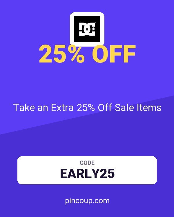 DC Shoes coupon: Take an Extra 25% Off Sale Items