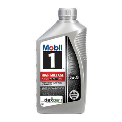 Mobil High Mileage Motor Oil 0w20 Full Synthetic 1 Qt Us at NAPA (Auto)