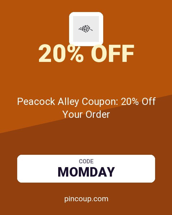 Peacock Alley Coupon: 20% Off Your Order