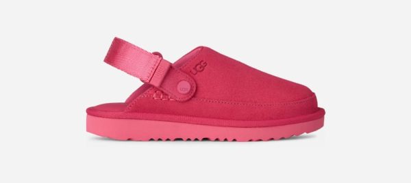 UGG® Kids' Goldenstar Clog Suede Shoes in Pink Bloom, Size 6K