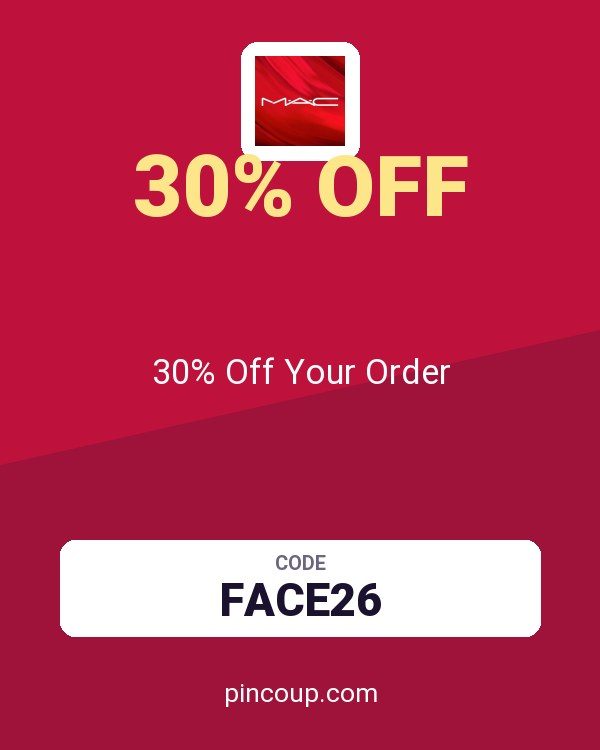 MAC Cosmetics coupon: 30% Off Your Order