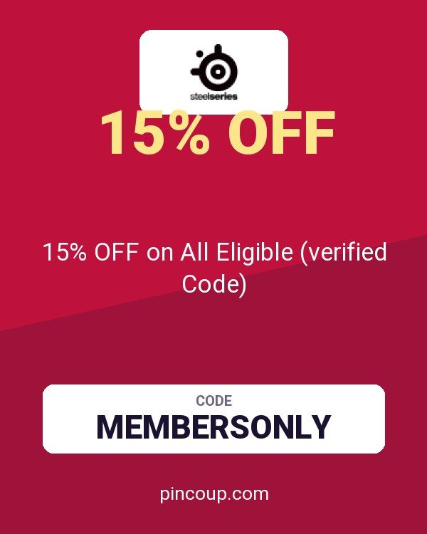 SteelSeries coupon: 15% OFF on All Eligible (verified Code)