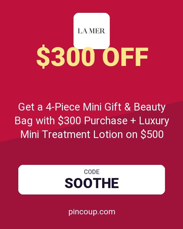 Creme De La Mer coupon: Get a 4-Piece Mini Gift & Beauty Bag with $300 Purchase + Luxury Mini Treatment Lotion on $500 Orders