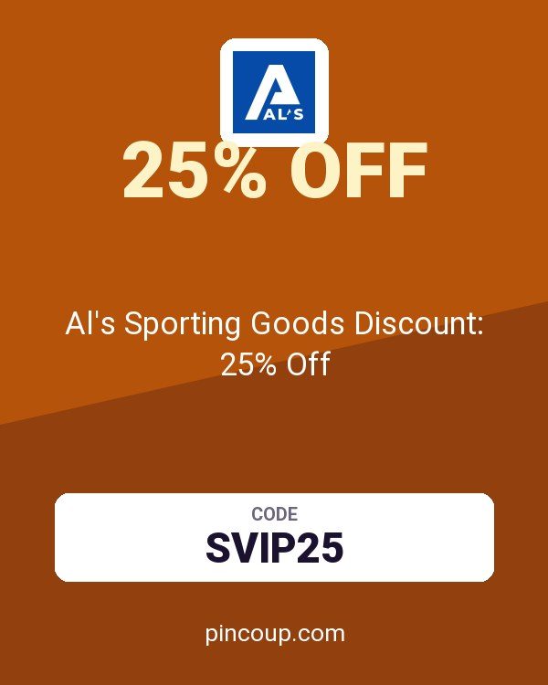 Als.com coupon: Al's Sporting Goods Discount: 25% Off