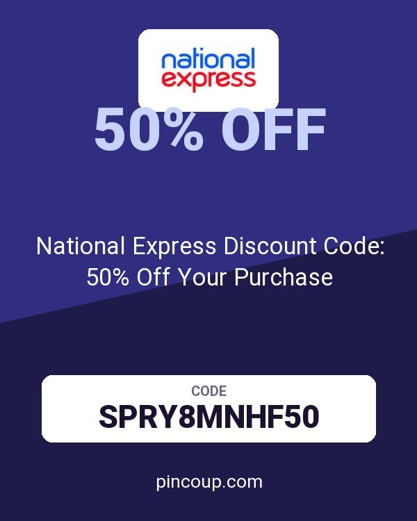 National Express Discount Code: 50% Off Your Purchase