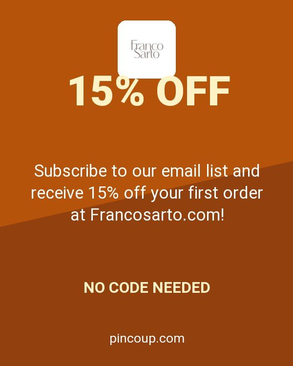 Subscribe to our email list and receive 15% off your first order at Francosarto.com!