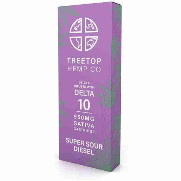 TreeTop Super Sour Diesel 1g Delta 10 Cartridge at D8 Super Store