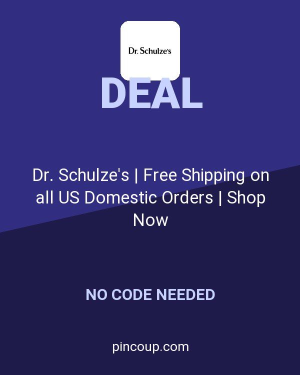 Dr. Schulze's | Free Shipping on all US Domestic Orders | Shop Now