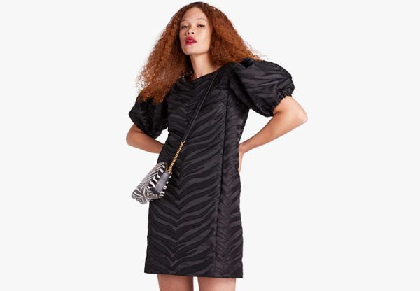 Kate Spade Bold Zebra Jacquard Dress, Black - 4 at Kate Spade Outlet