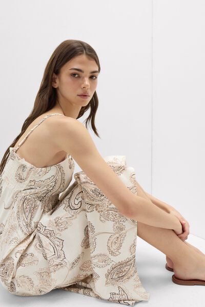 Intimissimi Get Noticed Long Woven Slip Dress Woman Print Size L