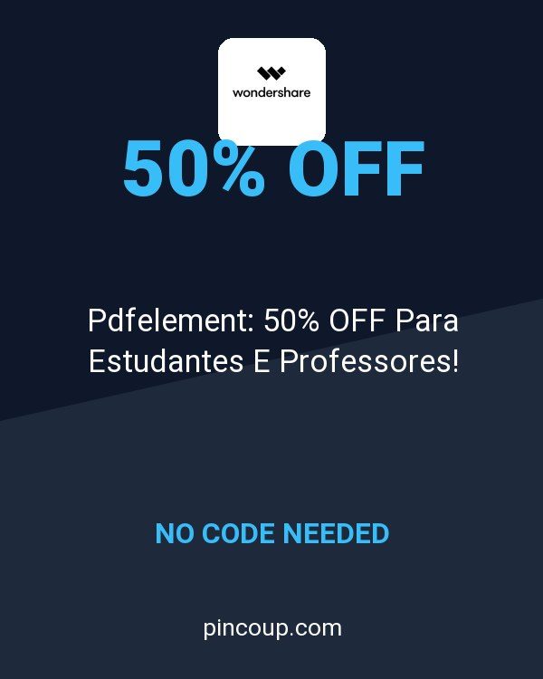 Wondershare Software coupon: Pdfelement: 50% OFF Para Estudantes E Professores!