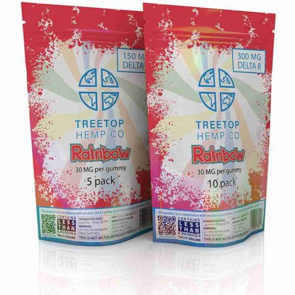 TreeTop Rainbow 30mg Gummies (10pc) at D8 Super Store