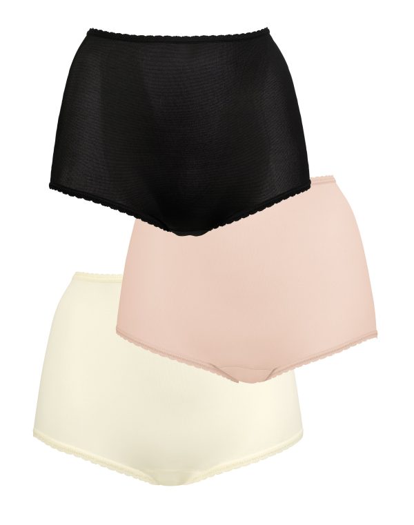 Bali Skimp Skamp Brief, 3-Pack Black/Rosewood/Moonlight 7 Women's at OneHanesPlace.com