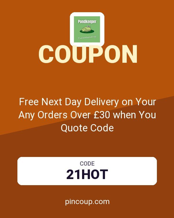 Pondkeeper coupon: Free Next Day Delivery on Your Any Orders Over £30 when You Quote Code