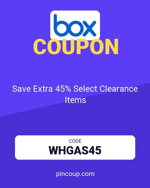Box coupon: Save Extra 45% Select Clearance Items
