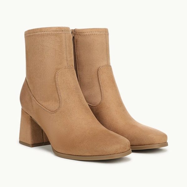 LifeStride Henny Ankle Boot ( Tan Microfiber) Fabric 8.0 M