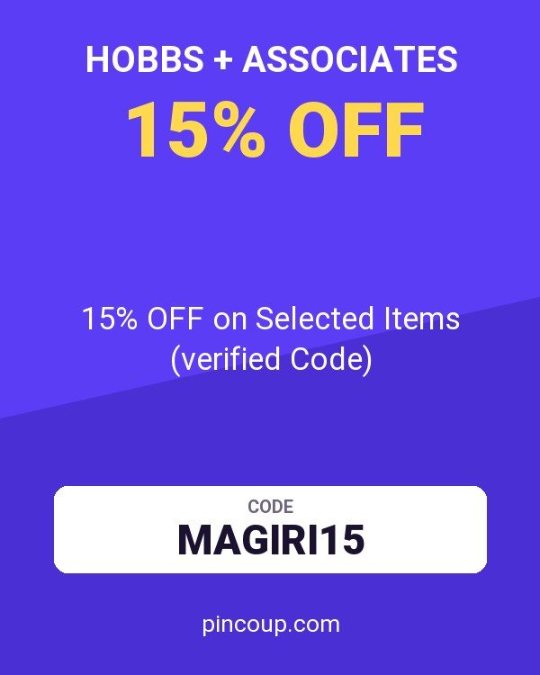 Hobbs + Associates coupon: 15% OFF on Selected Items (verified Code)