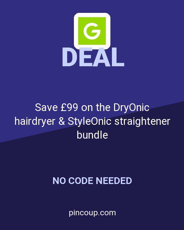 Gtech.co.uk coupon: Save £99 on the DryOnic hairdryer & StyleOnic straightener bundle