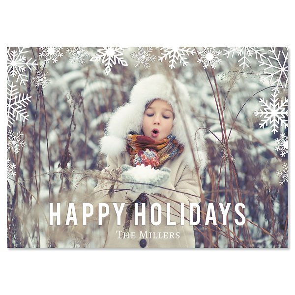 Snowflake Christmas Cards - 10 at Colorful Images