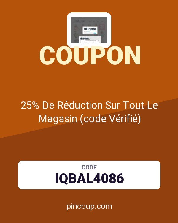 Aeropostale coupon: 25% De Réduction Sur Tout Le Magasin (code Vérifié)
