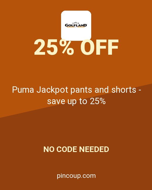 CARLSGOLFLAND.COM coupon: Puma Jackpot pants and shorts - save up to 25%