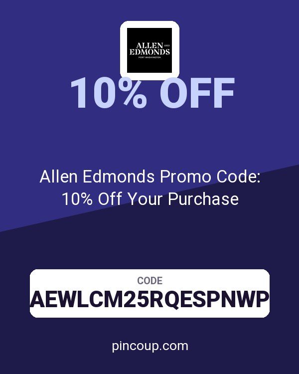 Allen Edmonds Promo Code: 10% Off Your Purchase