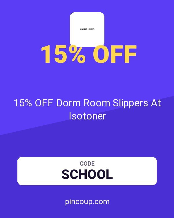 ANINE BING coupon: 15% OFF Dorm Room Slippers At Isotoner
