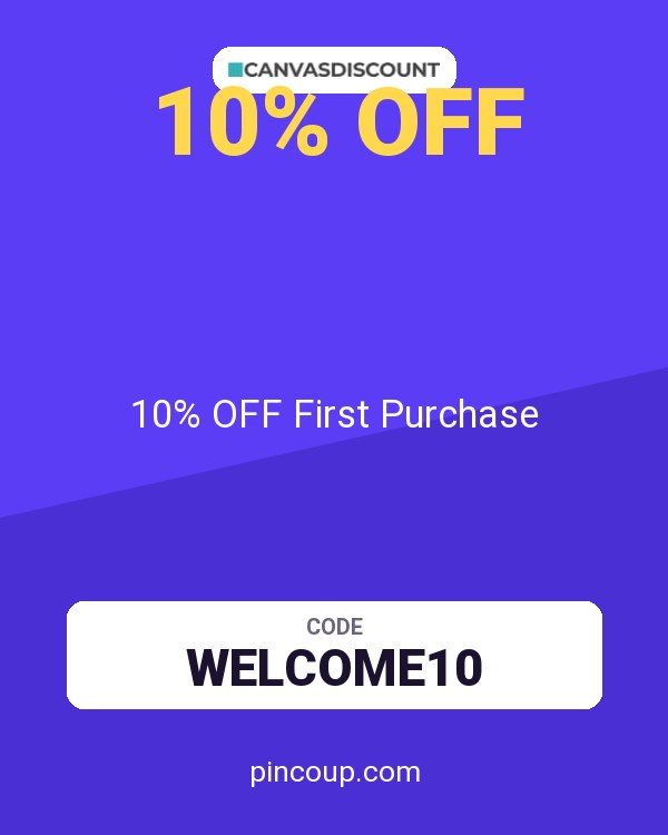 Canvasdiscount coupon: 10% OFF First Purchase