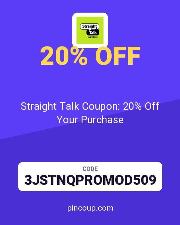 Straight Talk Coupon: 20% Off Your Purchase