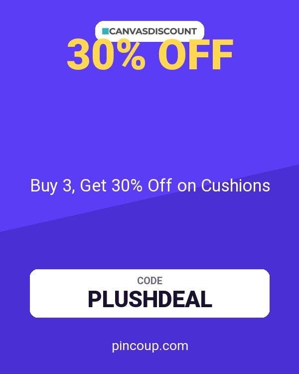 Canvasdiscount coupon: Buy 3, Get 30% Off on Cushions