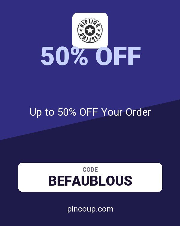 Kipling coupon: Up to 50% OFF Your Order