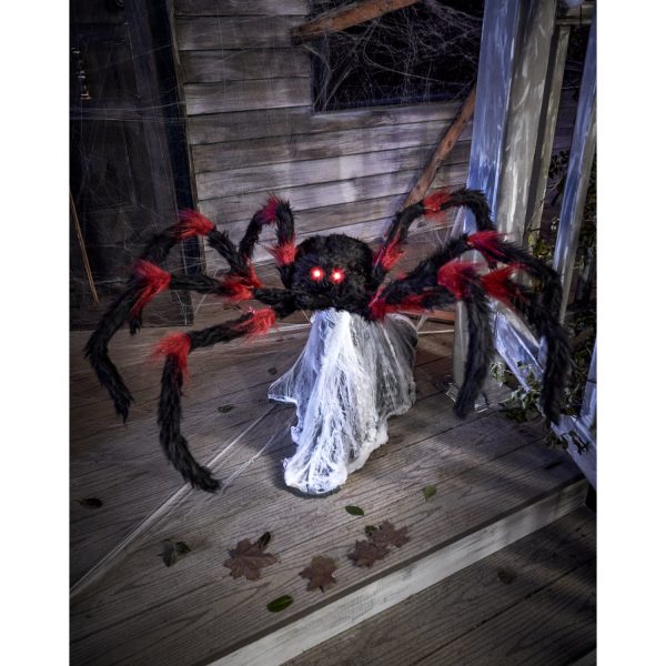 21 Inch LED Red and Black Jumping Spider Animatronic, Black/Red - JCW Investments Inc/Tekky Toys - Spirit Halloween at SpiritHalloween.com