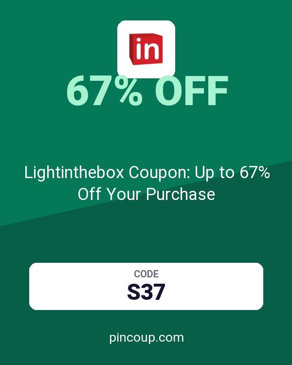 Lightinthebox Coupon: Up to 67% Off Your Purchase