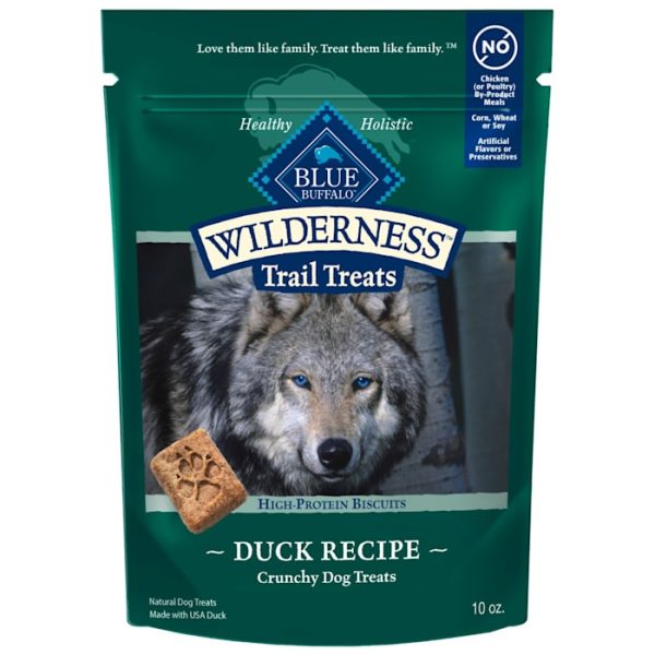 Blue Buffalo Wilderness Trail Treats High Protein Grain Free Duck Recipe Dog Biscuits Crunchy Dog Treats, 10 oz at PETCO Animal Supplies
