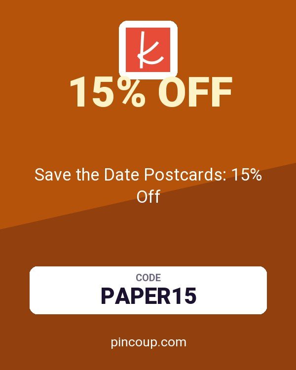 The Knot coupon: Save the Date Postcards: 15% Off