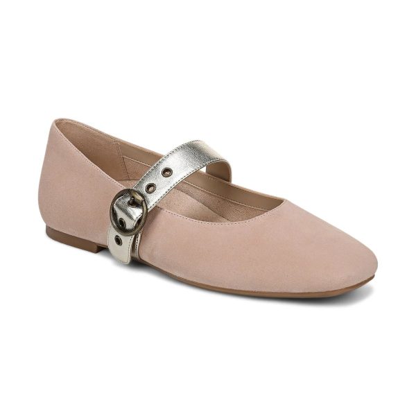 Vionic Women's Hattie Mary Jane Flat with Arch Support in Rugby Tan Suede, Size 7 at ANINE BING