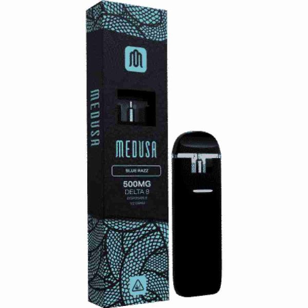 Medusa Blue Razz 0.5g Delta 8 Disposable at D8 Super Store
