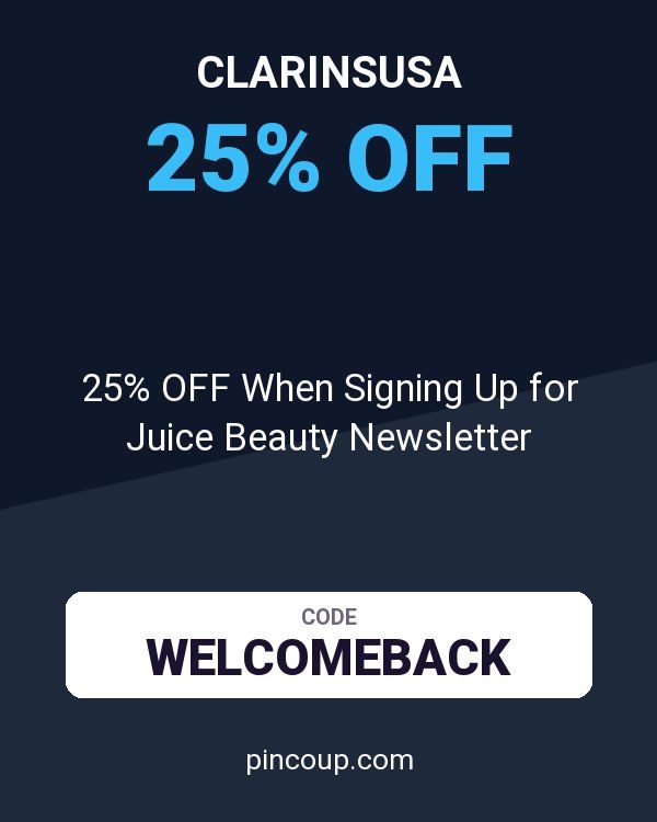 Clarinsusa coupon: 25% OFF When Signing Up for Juice Beauty Newsletter
